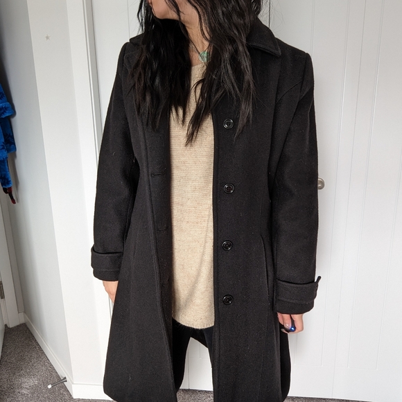 Black wool coat - Picture 3 of 6